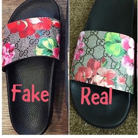 gucci bloom slides real vs fake